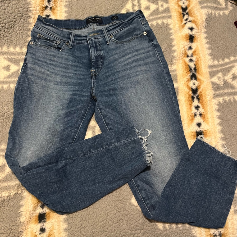 Lucky Brand Blue Ankle Crop Jeans